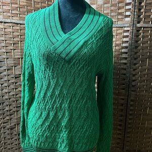 CAbi Green Cowl Neck Sweater